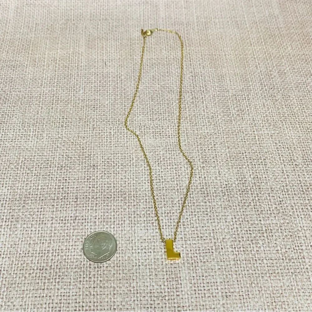 Trifari‎ Vintage Gold Initial L Necklace